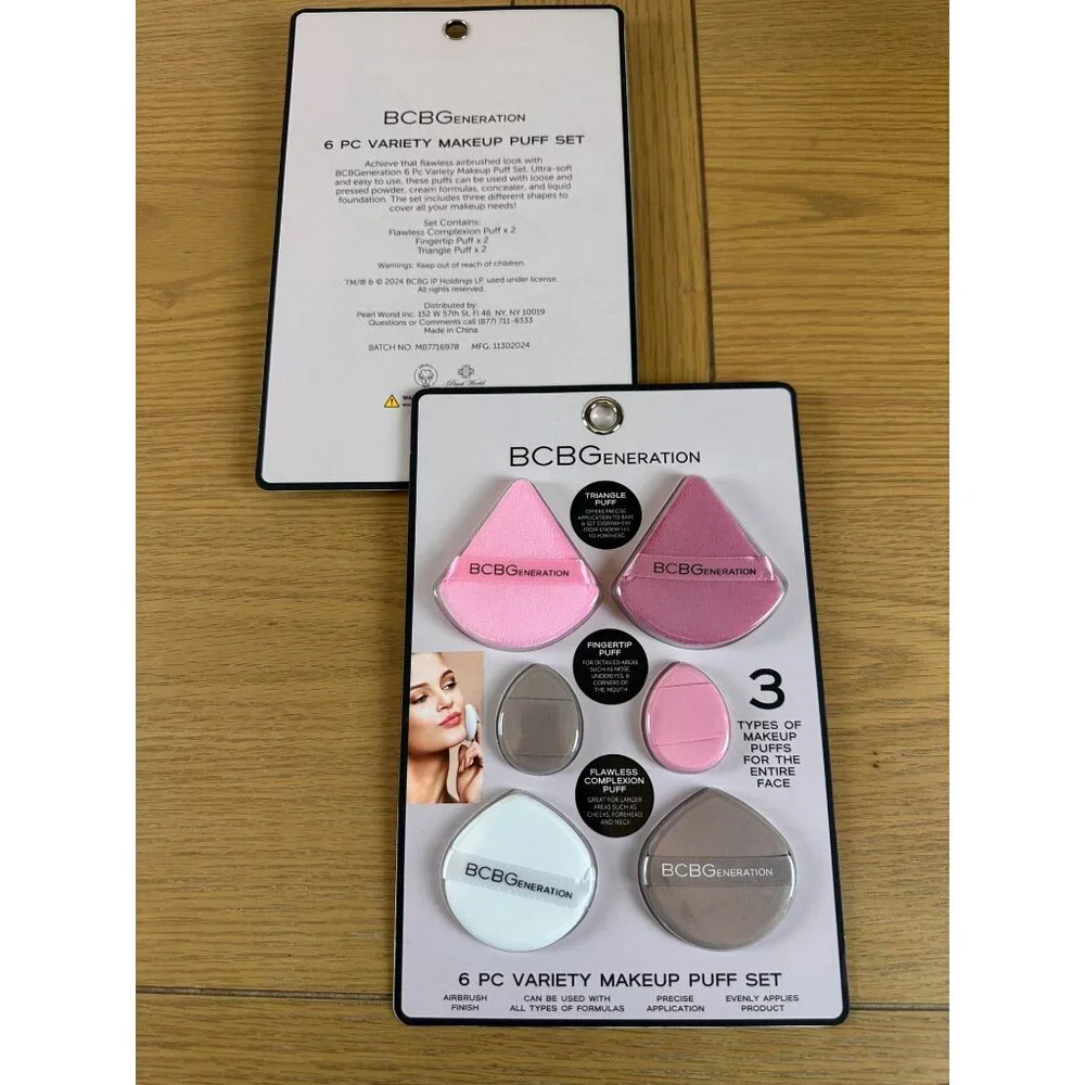 BCBGeneration 6 Pc Variety Makeup Puff Set Blending Contouring Applying Makeup